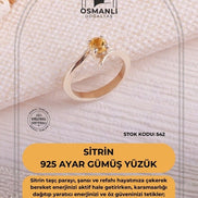 Sitrin 925 Ayar Gümüş Yüzük (SK:542)