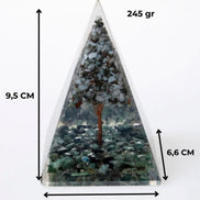 Larimar & Zümrüt Ağaçlı Piramit
