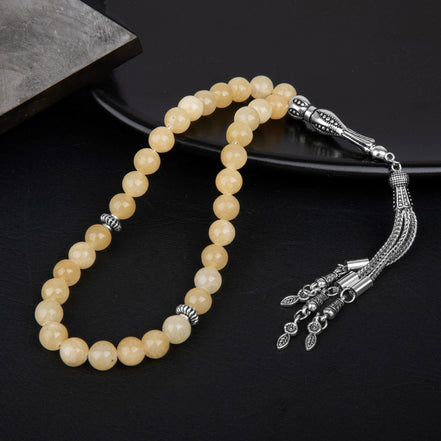 Kalsit Doğal Taş Tesbih – 33’lük / 8 mm