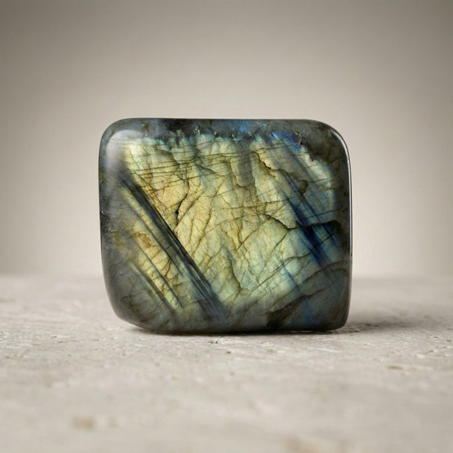 Labradorit Doğal Taş Parça – 370,7 gr | 6 × 7 cm