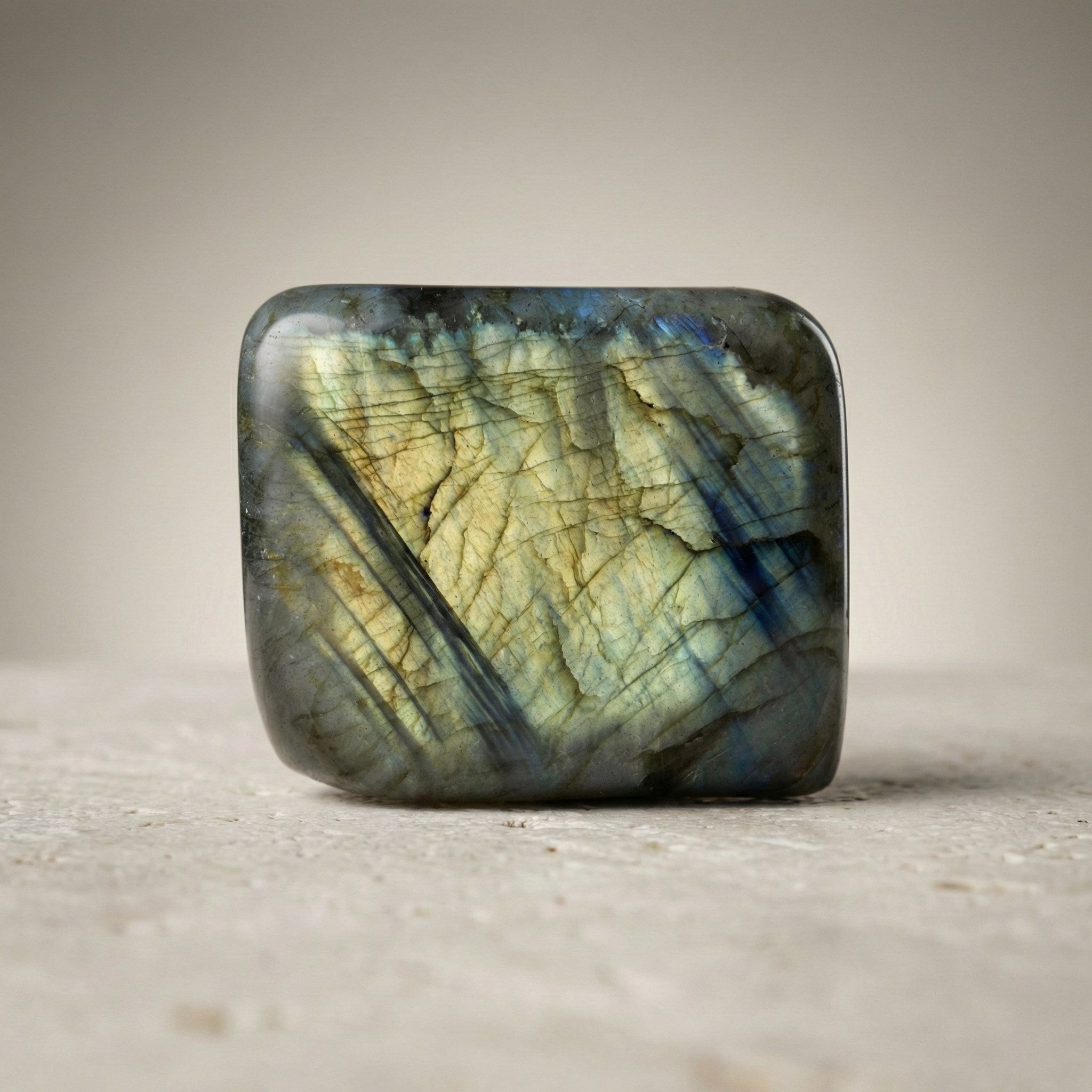 Labradorit Doğal Taş Parça – 370,7 gr | 6 × 7 cm