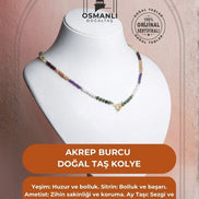 Akrep Burcu Doğal Taş Kolye
