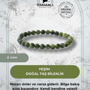 Yeşim 6mm Doğal Taş Bileklik