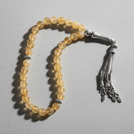 Sitrin Doğal Taş Tesbih – 33’lük / 8 mm