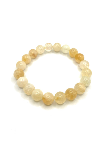 Sitrin Doğal Taş Bileklik – 10 mm Misinalı, Unisex Tasarım