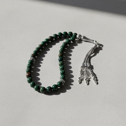 Kan Taşı Doğal Taş Tesbih – 33’lük / 8 mm