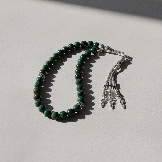 Kan Taşı Doğal Taş Tesbih – 33’lük / 8 mm