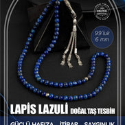 Lapis Lazuli Doğal Taş Tesbih 99luk - 6mm