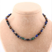 Erkek Öğrenci Kolye- Lapis, Sodalit, Kehribar, Labradorit, Kaplan Gözü, Krizokol, Akik, Obsidyen, Hematit
