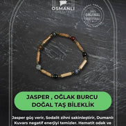 Jasper ve Oğlak Burcu Doğal Taş Bileklik