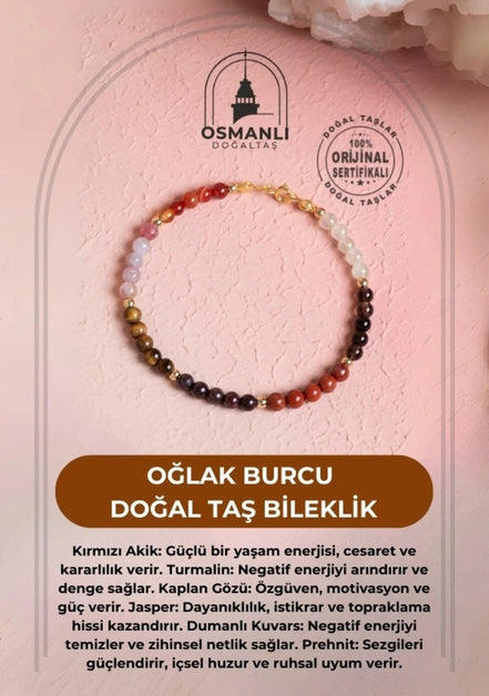 Oğlak Burcu Doğal Taş Bileklik