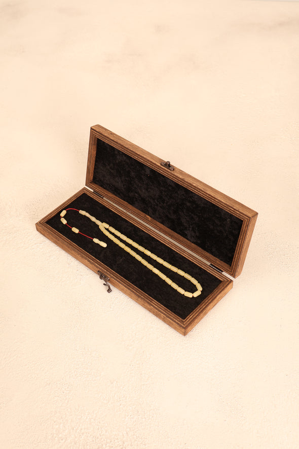 Sertifikalı Kaya Damla Kehribar Kapsül Kesim 14 mm Tesbih – Özel Kutulu – 7 gr