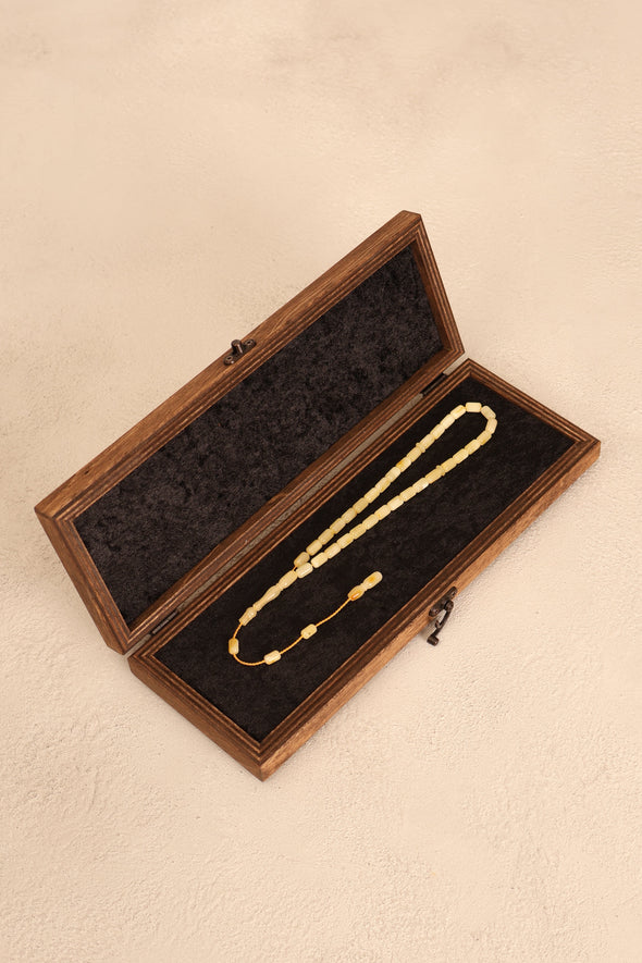 Sertifikalı Kaya Damla Kehribar Kapsül Kesim 10 mm Tesbih – Özel Kutulu – 6 gr