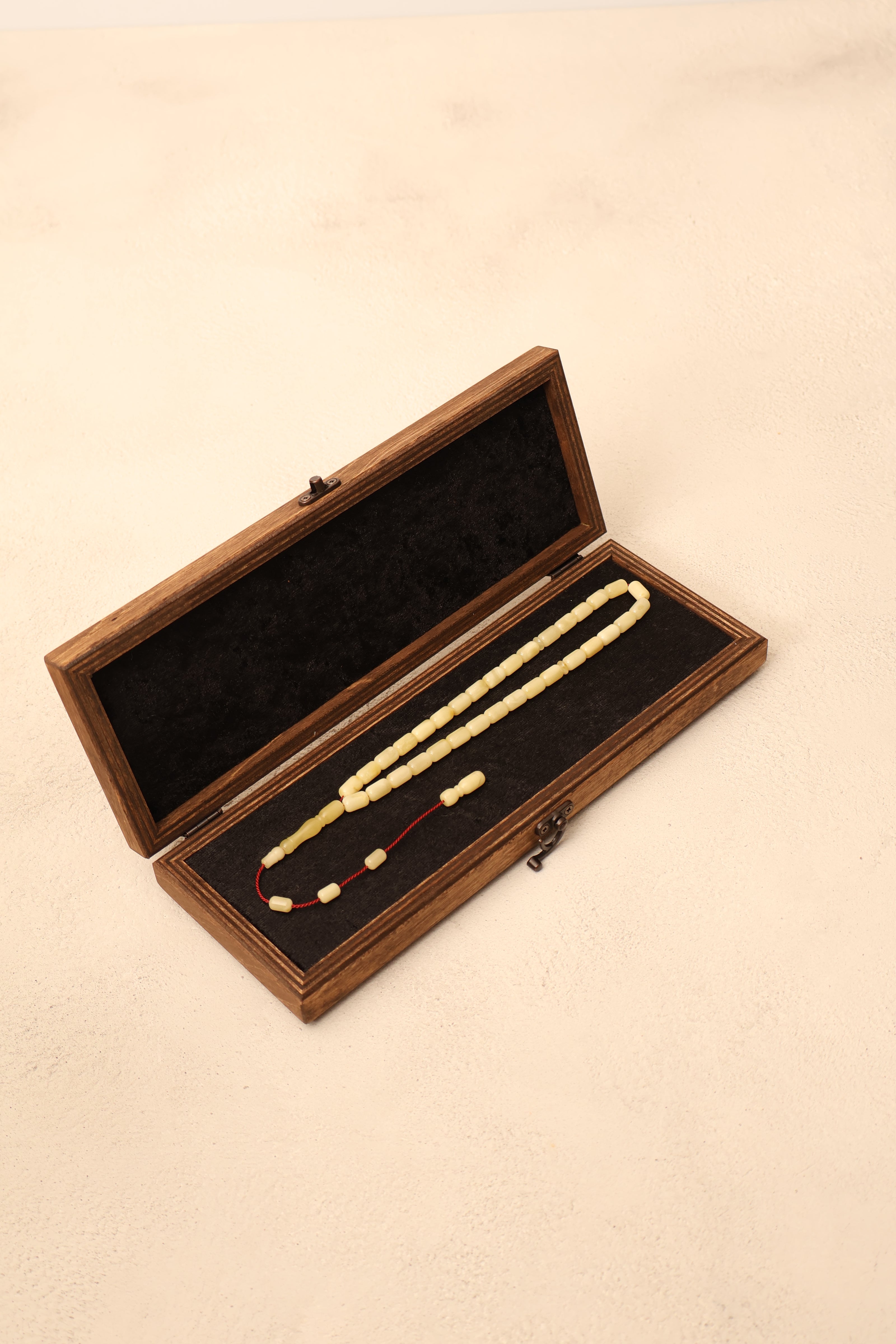 Sertifikalı Kaya Damla Kehribar Kapsül Kesim 14 mm Tesbih – Özel Kutulu – 11 gr