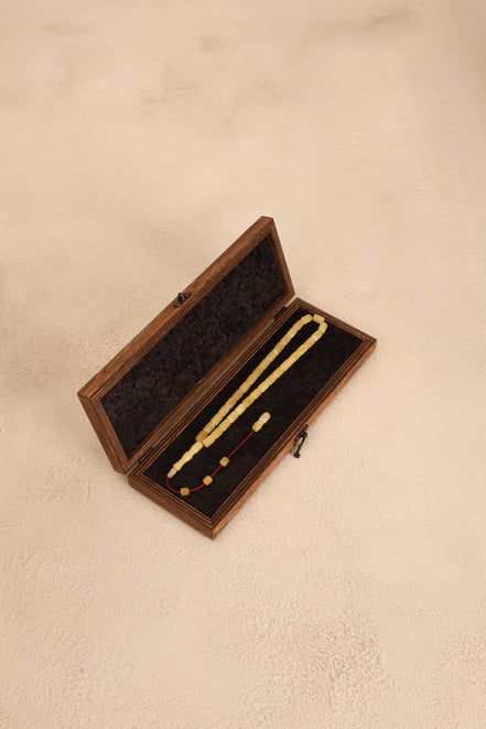 Kaya Damla Kehribar Kapsül Kesim 15 mm Tesbih – Özel Kutulu – 16 gr