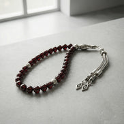 Bordo Granat (Lal) Doğal Taş Tesbih – 33’lük / 6 mm