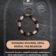 Dumanlı Kuvars ve Opal Doğal Taş Bileklik