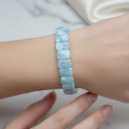 Larimar Doğal Taş Geniş Kesim Bileklik – 1. Kalite Özel Tasarım