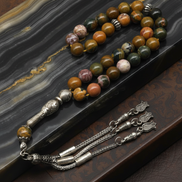 Ocean Jasper Doğal Taş Tesbih – 8 mm Küre Kesim