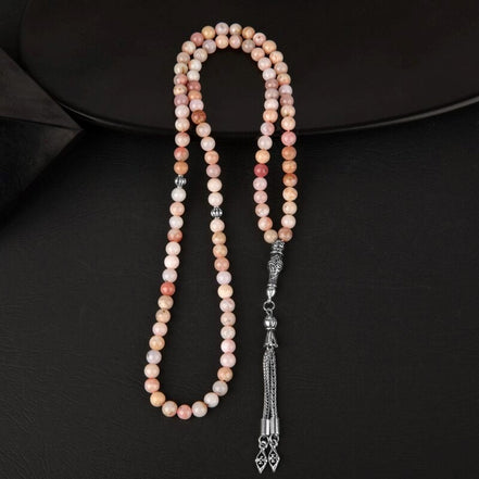 Opal Pembe Doğal Taş Tesbih 99luk - 6mm