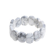 Havlit Geniş Kesim Doğal Taş Bileklik – Unisex Şık Tasarım (9 x 14 mm Özel Kesim)