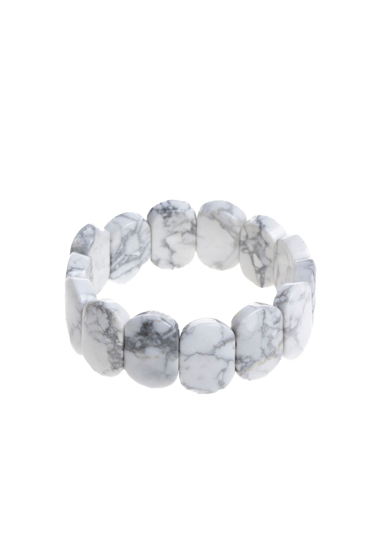 Havlit Geniş Kesim Doğal Taş Bileklik – Unisex Şık Tasarım (9 x 14 mm Özel Kesim)