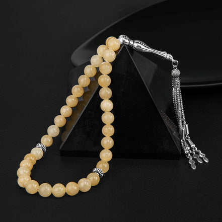 Kalsit Doğal Taş Tesbih – 33’lük / 8 mm