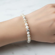 Süt Opal 6mm Doğal Taş Bileklik