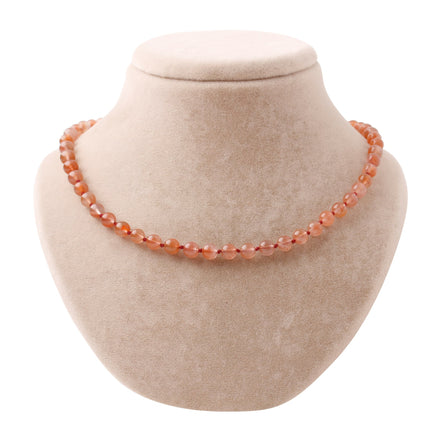 Yemen Akiği 6 mm Düğümlü Doğal Taş Kolye – Unisex El İşçiliği (50 cm)