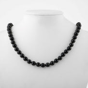 Golden Obsidyen Doğal Taş Kolye – 8 mm Düğümlü Tasarım