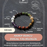 MuhammedMasumCo Akrep Burcu Doğal Taş Bileklik