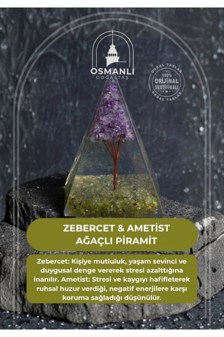 Zebercet & Ametist Ağaçlı Piramit
