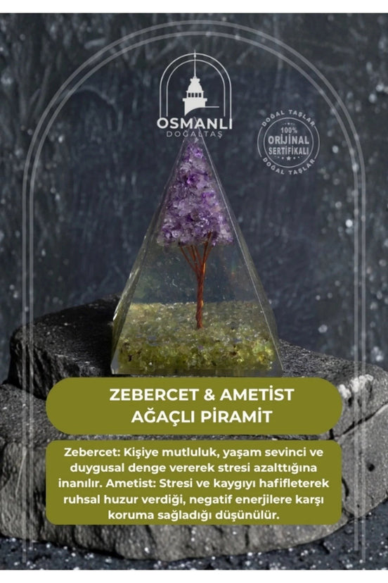 Zebercet & Ametist Ağaçlı Piramit