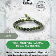 Yeşim 6mm Merdiven Kapama Doğal Taş Bileklik
