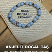 Anjelit 8mm Doğal Taş Bileklik
