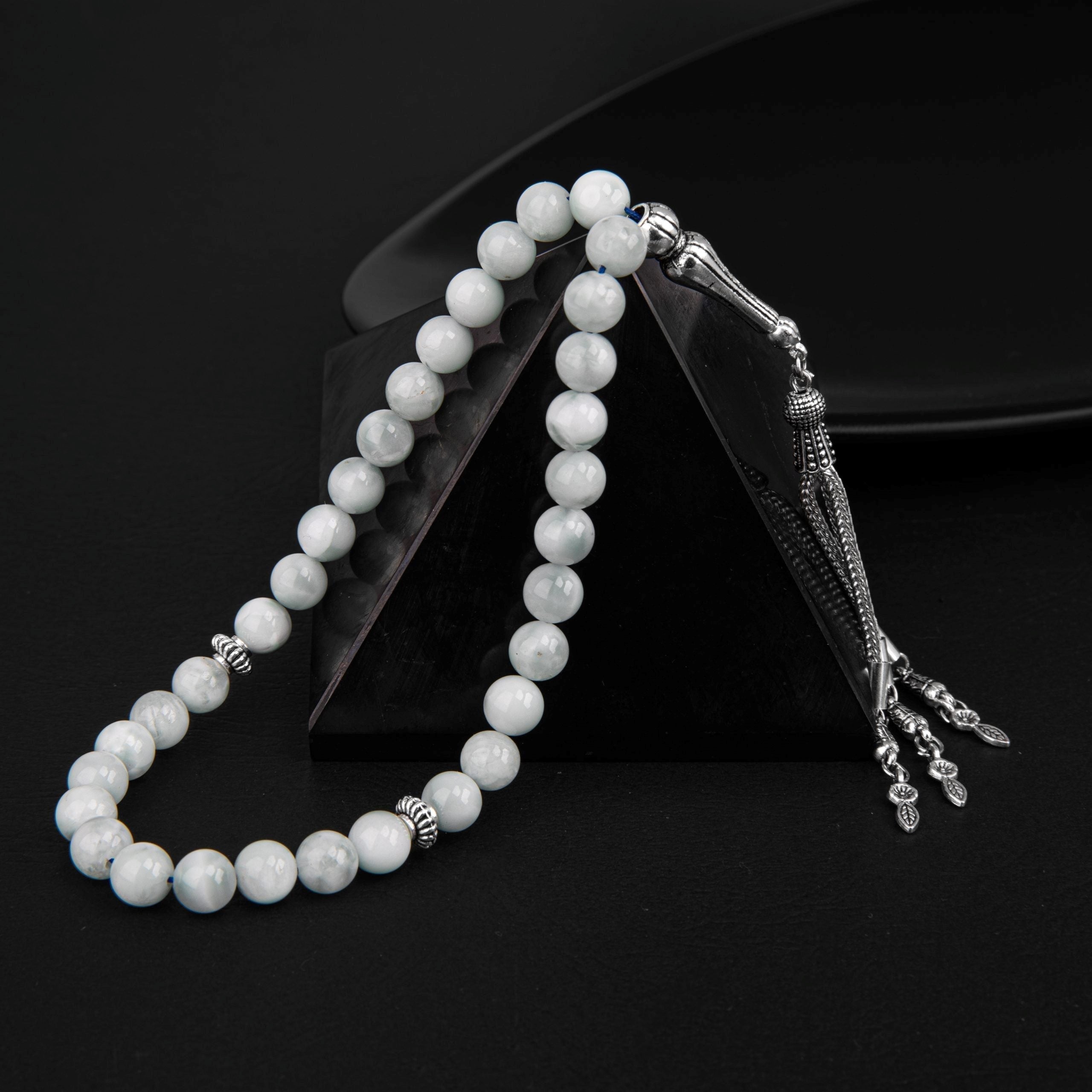 Mavi Larimar Doğal Taş Tesbih – 33’lük / 8 mm