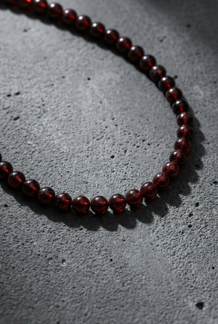 Sertifikalı Kaya Damla Kehribar 8 mm Kolye – 45 cm