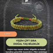 Yeşim 4mm Çift Sıra Doğal Taş Bileklik