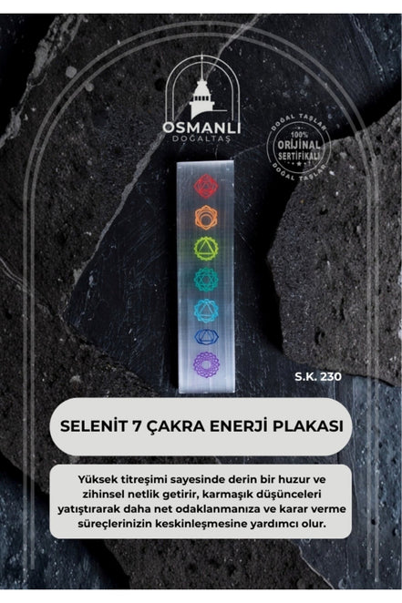 Selenit 7 Çakra Enerji Plakası (S.K.230)