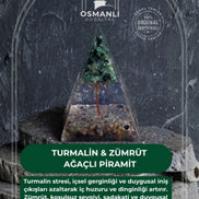 Turmalin & Zümrüt Ağaçlı Piramit