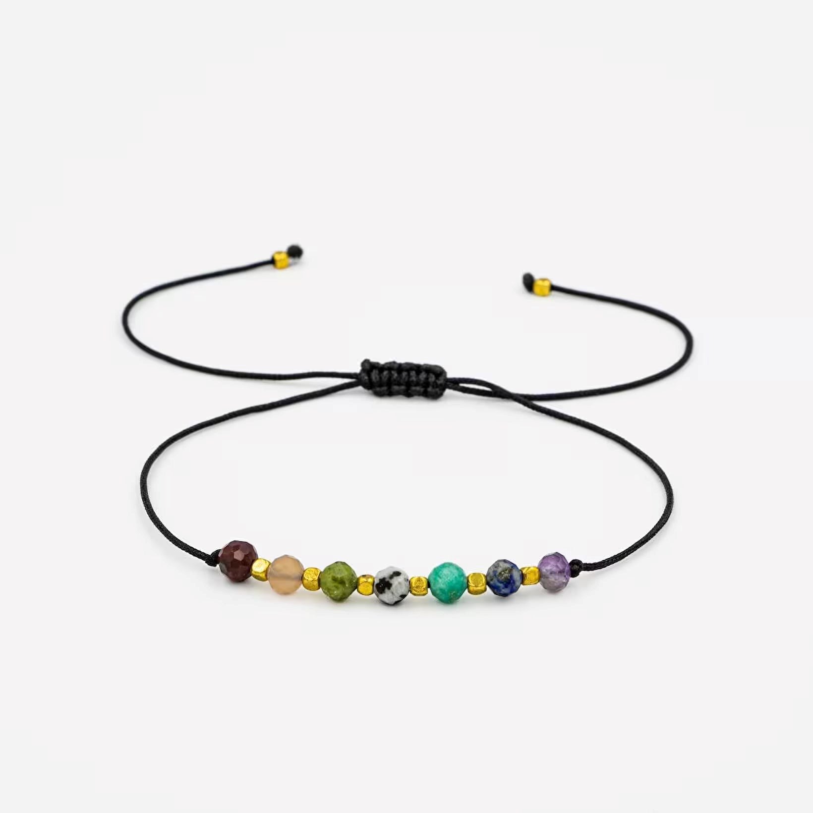 Çakra-Jasper-Yeşim-Amazonit-Lapis Lazuli-Güneş Taşı-Ametist-Ay Taşı Doğal Taş Bileklik