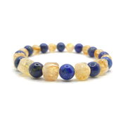 Sitrin ve Lapis Lazuli Doğal Taş Bileklik – 8 mm Unisex Tasarım