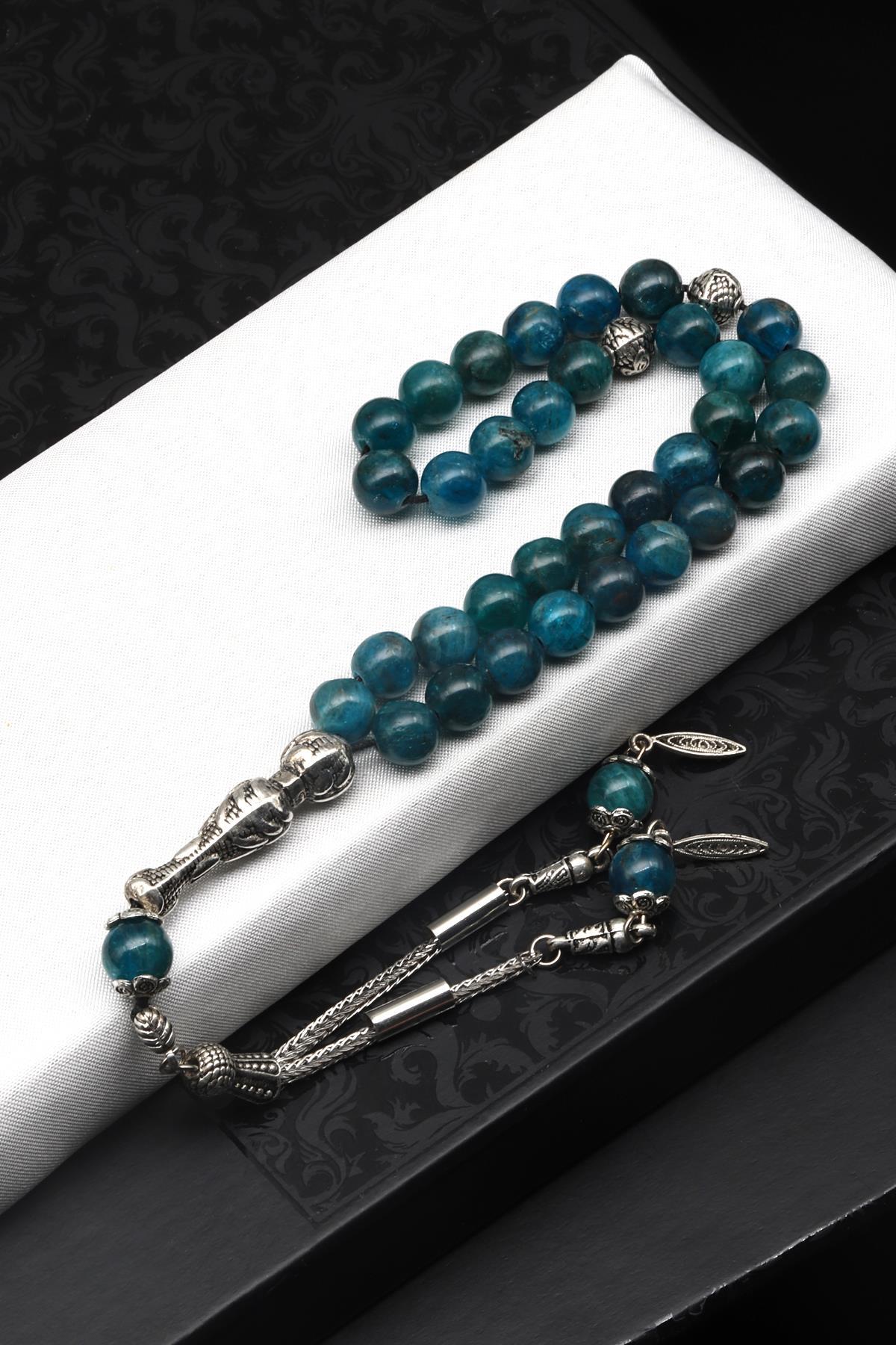 Apatit Doğal Taş Tesbih – 8 mm Küre Kesim