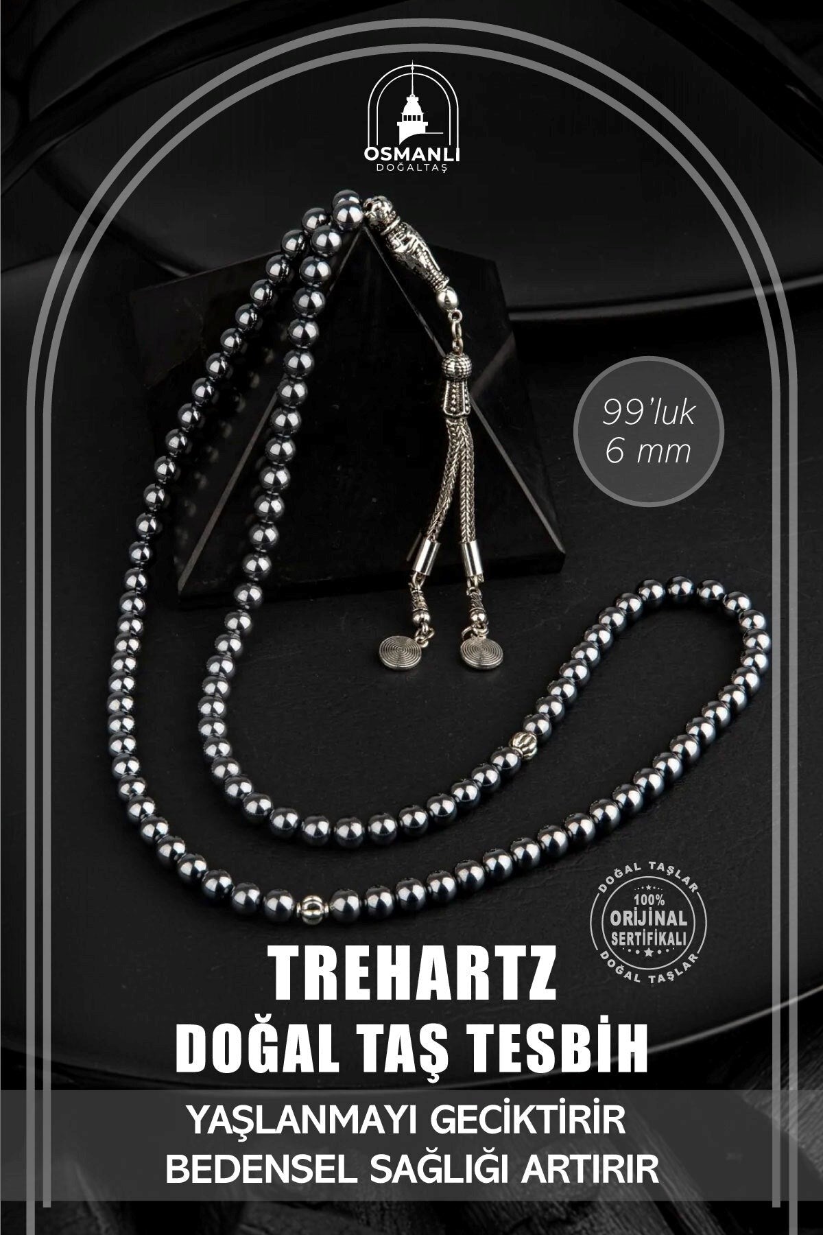 Trehartz Doğal Taş Tesbih 99luk - 6mm