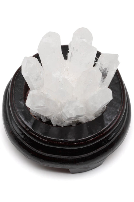 Kristal Kuvars Doğal Taş Standlı Parça – 10 × 10 cm | 400 gr