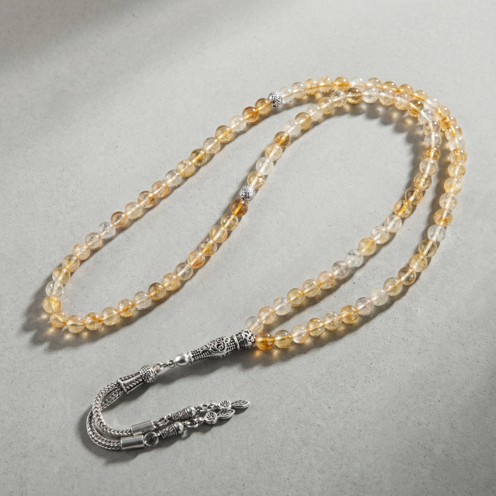 Sitrin Doğal Taş Tesbih – 33’lük / 8 mm