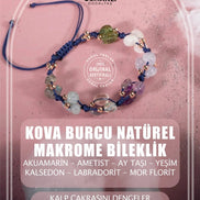 Kova Burcu Bileklik Akuamarin, Ametist, Ay Taşı, Kalsedon, Labradorit, Mor Florit, Yeşim