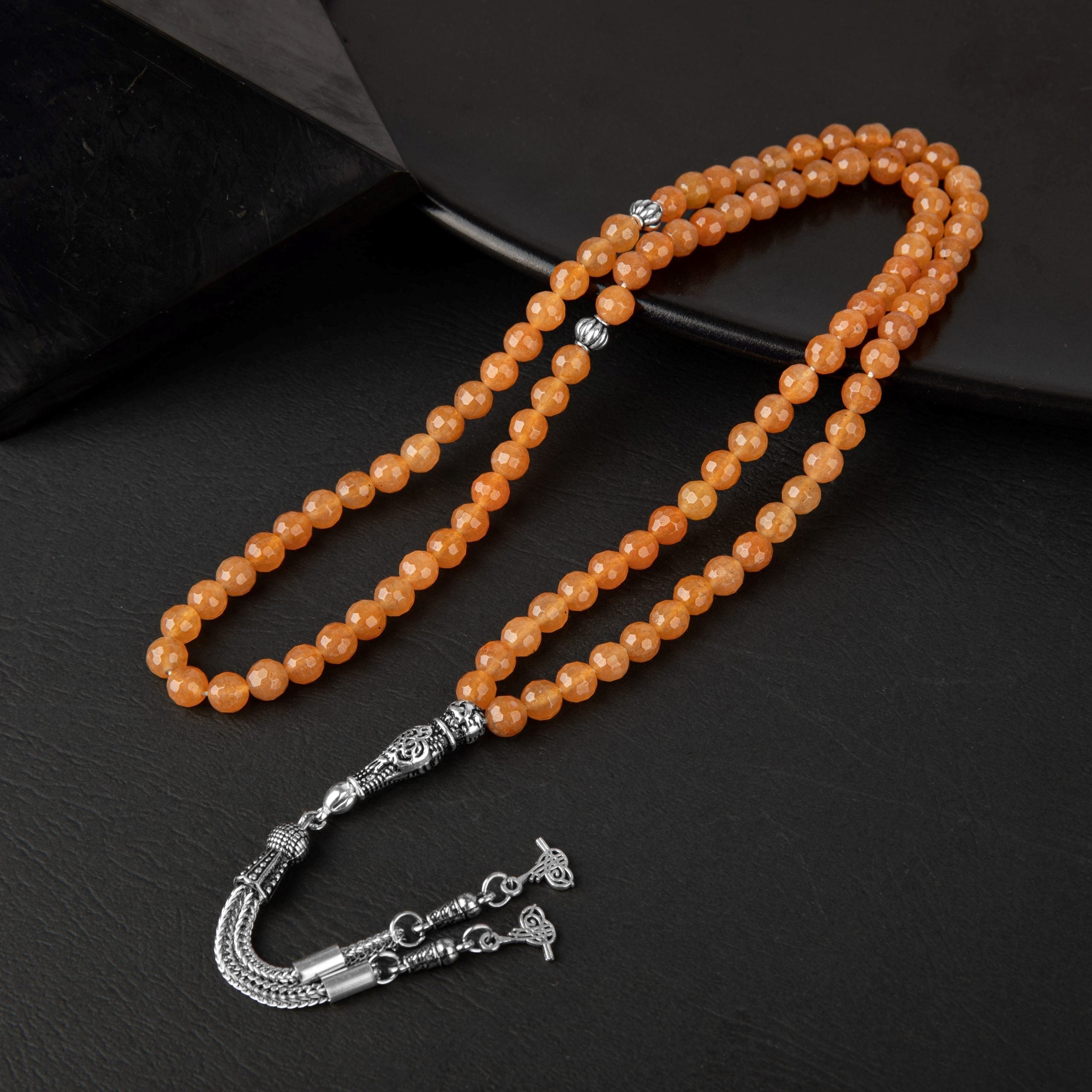 Turuncu Aventurin Doğal Taş Tesbih – 99’luk / 6 mm