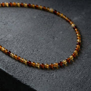 Kaya Damla Kehribar 4 mm Kolye – 45 cm