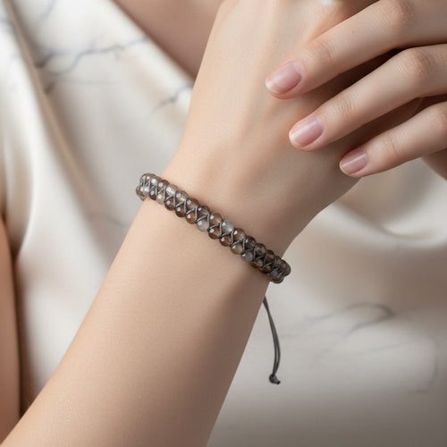 Botswana Akiği 3-4 mm Çift Sıra Doğal Taş Bileklik – Unisex El İşçiliği